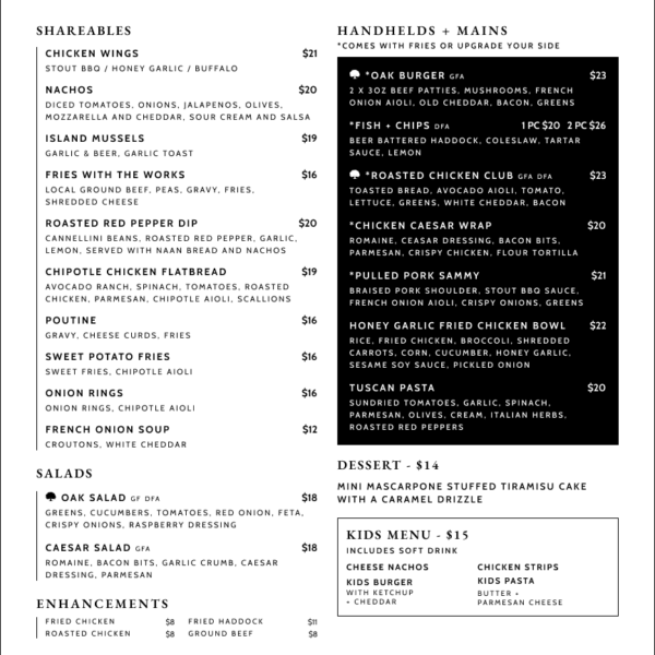Taproom Food